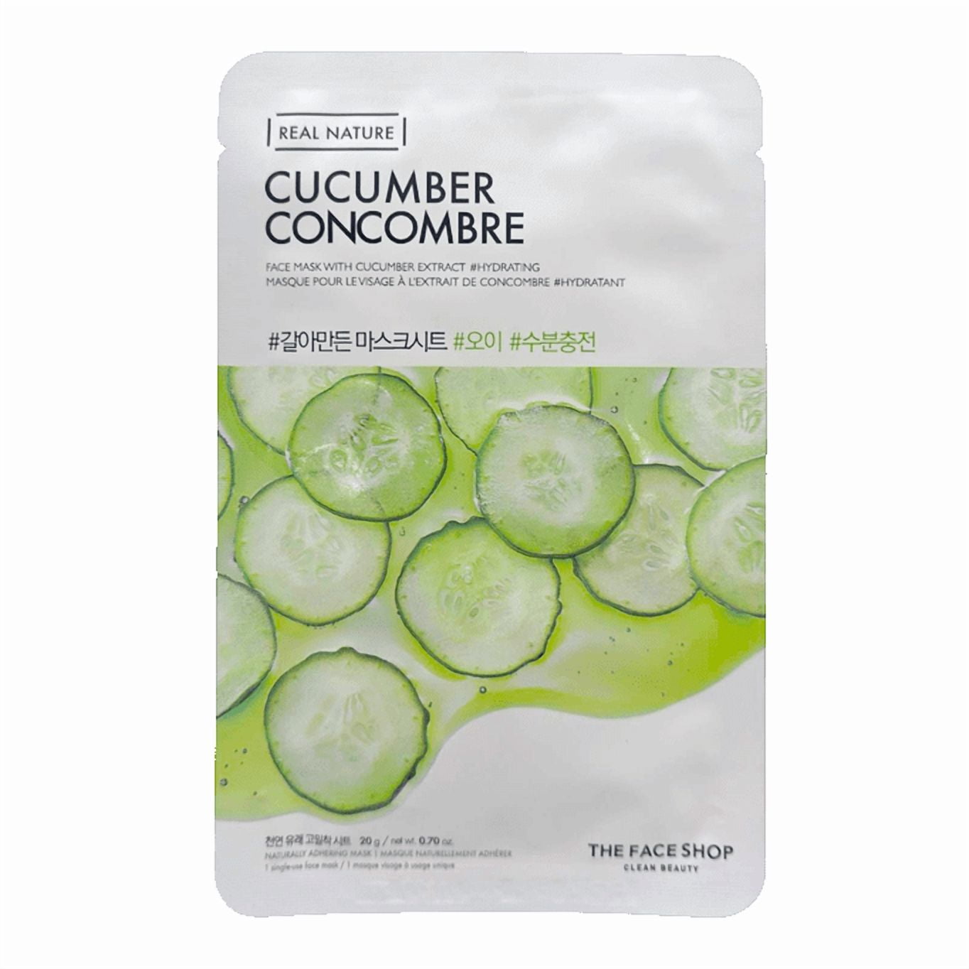 Mascarilla Facial The Face Shop Real Nature Cocumber Revitalize