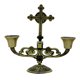 thumbnail image 1 of Portavelas Europeo Retro Elegante Soporte Para Candelabros De 2 Cabezas Bronce, 1 of 5