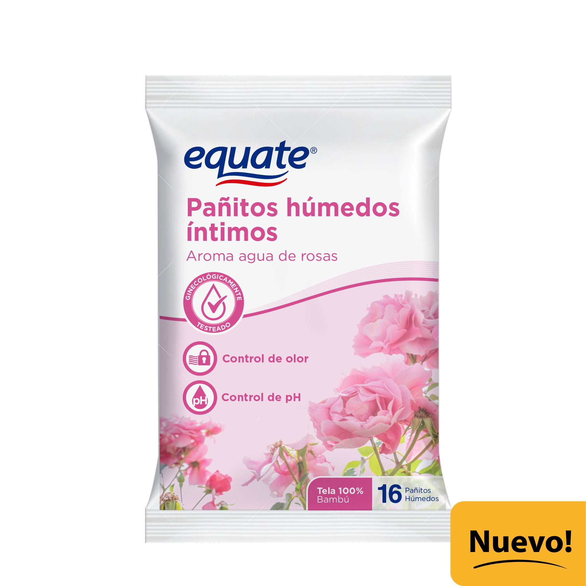 Pañitos Húmedos Equate Íntimos Aroma Agua De Rosas