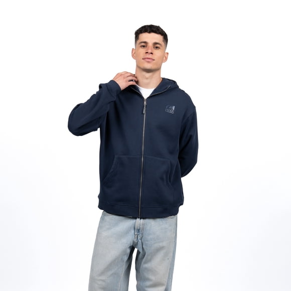Polerón Full Zipper Men Blue Wave