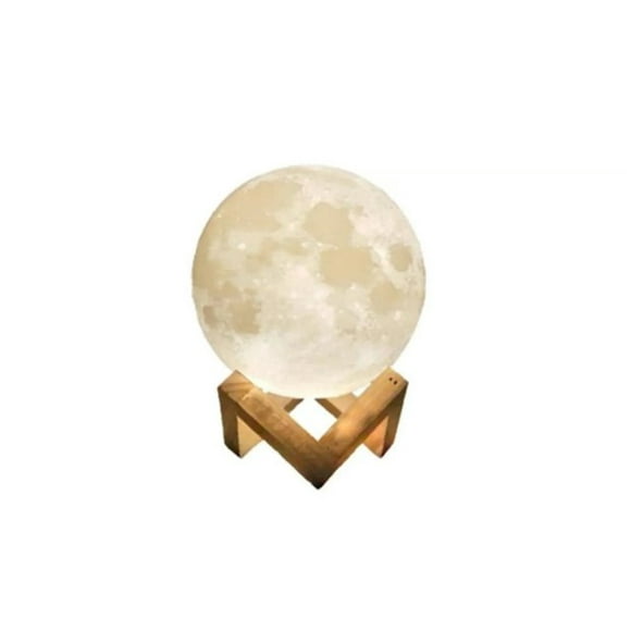 Lámpara Luna 3d Colores Velador De Escritorio Mesa De Noche