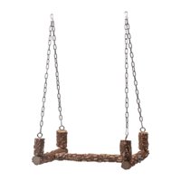 Magideal - Loro Soporte De Madera Columpio Percha Pájaro Juguete Entrenamiento Suministros Para Mascotas Nido Columpio Juguetes Jaula Colgante Para Conures Budgi