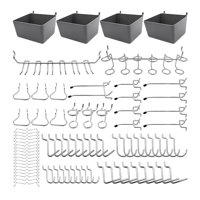 Ioensy - Ganchos Para Tablero Perforado Con Compartimientos Para Tablero Perforado Accesorios Para Tablero Perforado Utilidad Para Cobertizo De Herramientas