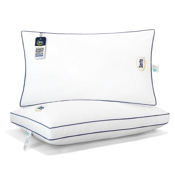 Pillows Serta Hotel Collection King Size, 100% algodón, juego de 2