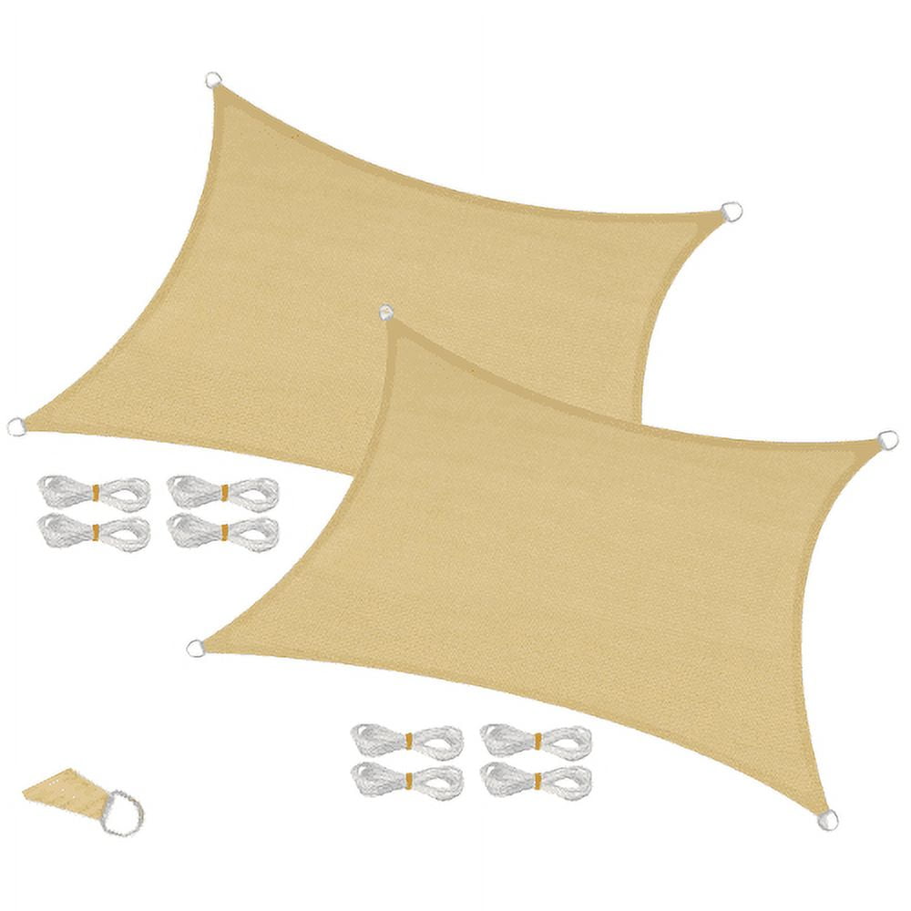 Britbox - Pack X2 Toldos Quitasol P-uv Rectangular 4x6 Mt Malla Beige