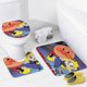 thumbnail image 4 of Anpanman-theme 4-Piece Shower Curtain Set with Rugs, Waterproof Bathroom Decor Set Includes Bath Mat, U-Shaped Rug, Toilet Lid Cover and Curtain with Hooks, 4 of 6