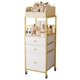 thumbnail image 1 of Carrito organizador de maquillaje ZQUYAJ con cajones de color dorado, 1 of 7