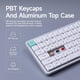 thumbnail image 3 of Teclado nuphy Air75 V3 con interruptor Nano blanco‑marrón, 3 of 9