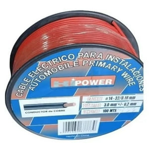 Goodcar - 100 Metros De Cable Eléctrico N°14 Awg Rojo