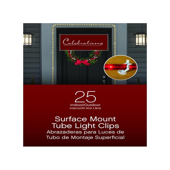 Light Clip Celebrations, montaje en superficie de 25 quilates para interiores y exteriores