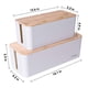 thumbnail image 3 of Caja de gestión de cables Chouky, estilo madera, 2 unidades, color blanco, 3 of 7