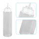 thumbnail image 3 of Juego de 2 dispensadores de alimentos transparentes y duraderos, sin fugas, con tapa para salsas, aceite y condimentos., 3 of 5