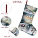 thumbnail image 5 of Annie y Carola Tema: Calcetines de Navidad, fino lino blanco para colgar en escaleras y chimenea, decoración navideña para el hogar, regalo de Navidad.54cm×38cm, 5 of 5