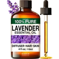 Kukka Essential Oils - Aceite Esencial De Lavanda Kukka 120 Ml Para Cabello, Piel Y Aromaterapia