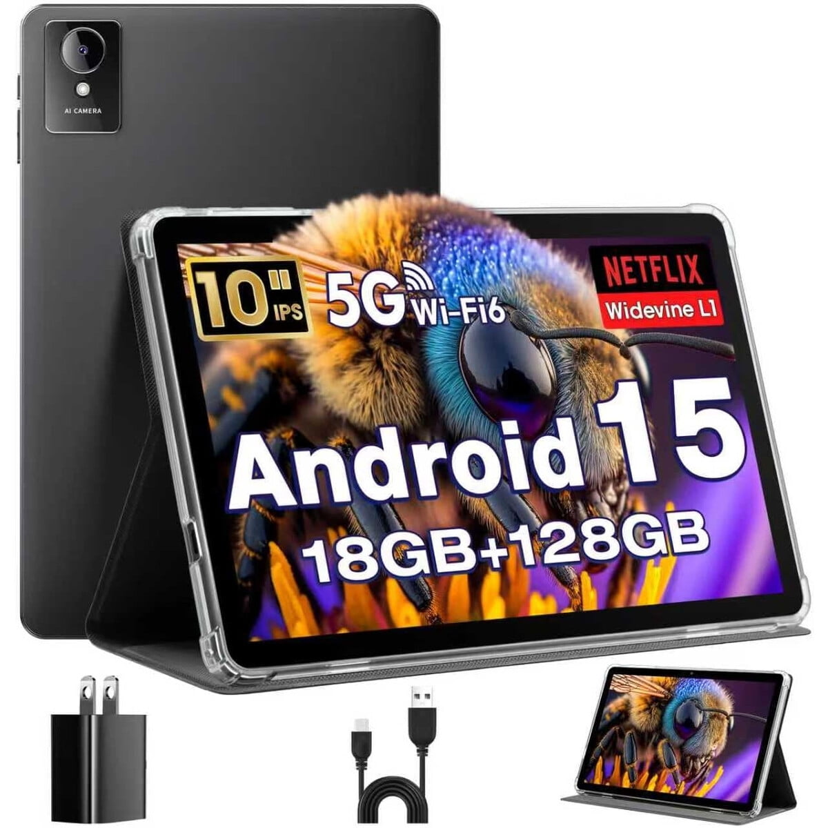 Tablet Mentume 10 Pulgadas Android 15 18GB 128GB WiFi6 Widevine