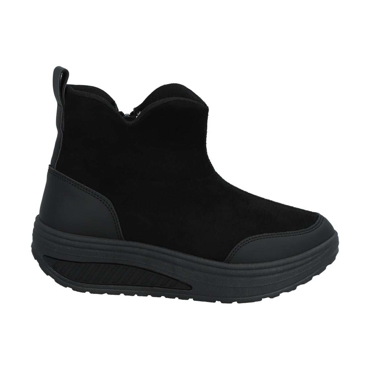 Botin Mujer Negro Plataforma Sole Police
