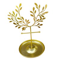 Ioensy - Soporte De Joyería De Hierro Pendientes Tocador Colgante Para Collares Broches Hoja De Reloj