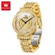 thumbnail image 1 of Reloj de Lujo Dorado para Mujer Cuarzo Cristales y Acabado Metálico para uso diario, 1 of 3