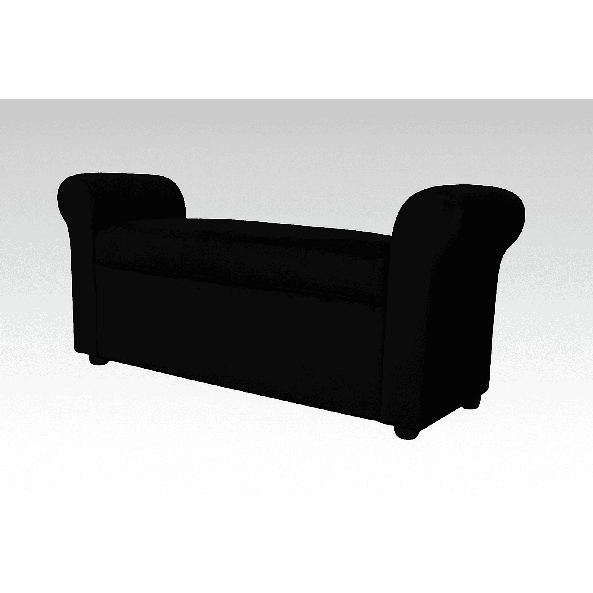 Jamaroff Home Atelier - Banqueta Baul Con Brazos Felpa Negro