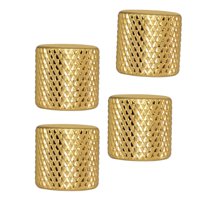 Magideal - Perilla De Control De Bajos De Metal De 4 Piezas, Perillas De Control De Volumen, Perilla De Control De Volumen, Tapa De Botón De Volumen De Guitarra , Dorado
