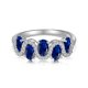 thumbnail image 1 of Anillos de Boda Azul/verde de 2 Quilates para Mujer CZ Novedoso Onda Anillo de Eternidad de Plata Esterlina 925 Anillos Apilables para Mujer Joyería Talla 6-9, 1 of 7