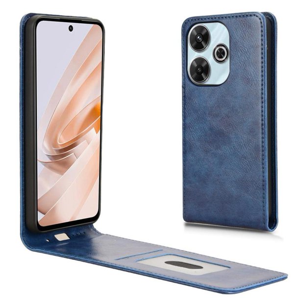 Funda tipo folio para Xiaomi Redmi Note 13 4G con soporte magnético y protección para la cámara Azul