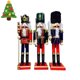 thumbnail image 2 of Pack 3 Muñeco Cascanueces De Madera 38cm Navidad Decoracion, 2 of 2