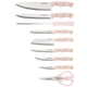 thumbnail image 4 of Juego de bloques de cuchillos Farberware Acacia, 15 piezas, rosa y dorado, 4 of 7
