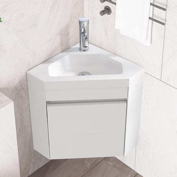 El combo de lavabo para tocador de baño ganó 16 esquinas para espacios pequeños