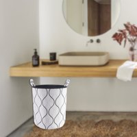 Mallorca - Cesta Decorativa Para Ropa Ondas Black