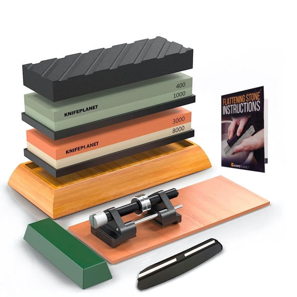 Juego de piedras para afilar cuchillos Knifeplanet 400/1000 y 3000/8000-Grit