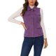 thumbnail image 1 of INSPIRE CHIC Chaleco de utilidad sin mangas de mujer de ante sintético con botones, chaqueta cargo con bolsillos y cuello vuelto, púrpura S, 1 of 6