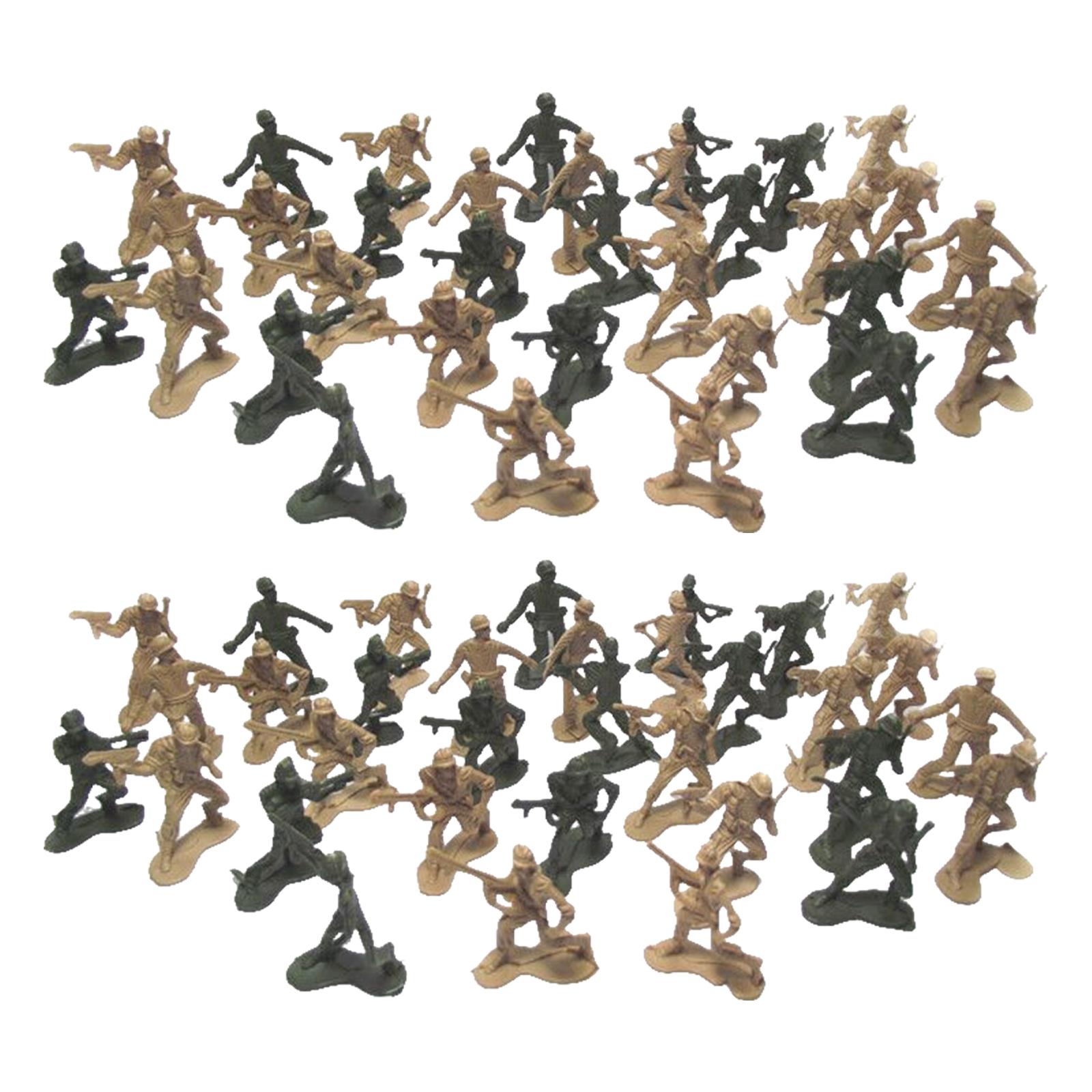 Bothyi - 100 Uds Figuras De Soldados Multipropósito Para Mesa De Arena De Escena De Construcción De Batalla