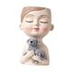 thumbnail image 4 of Maceta Con Cabeza De Resina Para Maceta De Cara Bonita Para Hombre, Decoración De Oficina Y Jardín, Mujer, Perro, Blanco, 4 of 5