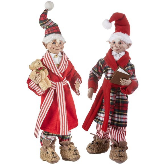 Christmas Elfs RAZ Imports, posable, listo para dormir, 40 cm