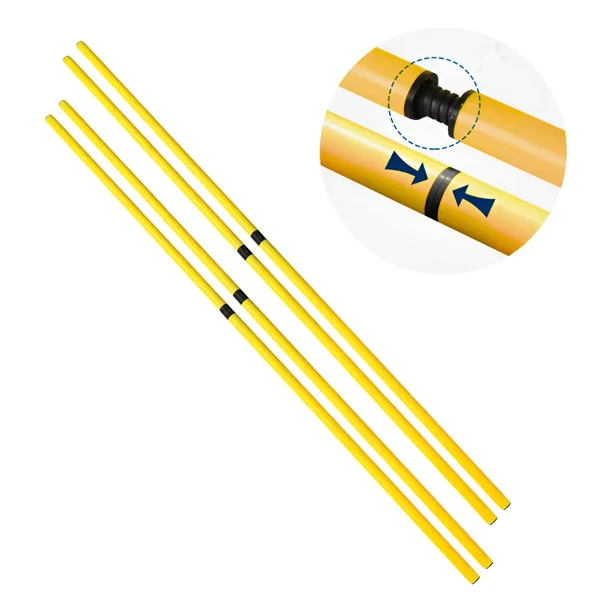 Pack X4 Bastón Varilla Plegable Sin Base Pole Slalom 1.50mt