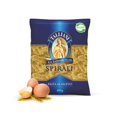 Fideo Pasta Al Huevo Spirali Bolsa 400 G Talliani