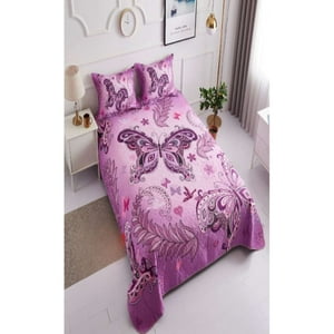 Genérico - Cubrecama 2 Plazas De Mariposa Quilt