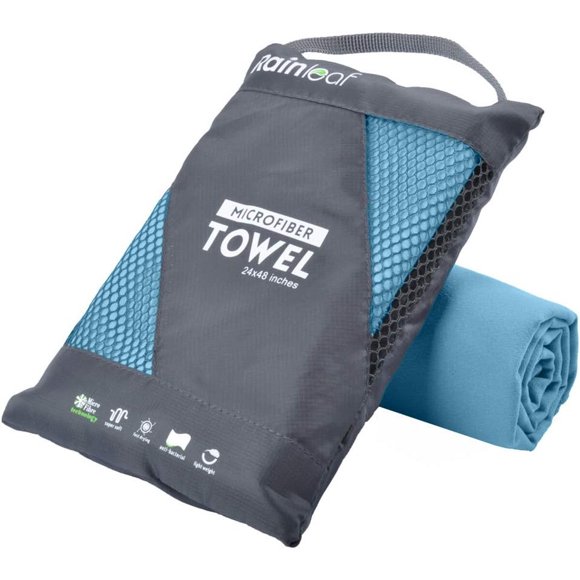 Rainleaf Toalla de Microfibra de Secado Rápido para Camping, Viajes y Gimnasio