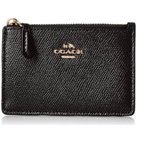 Cartera Coach Estuche Skinny Piel Cruzada Dorado Claro Negro