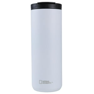 National Geographic - Mug Acero Inoxidable Tapa Flip Antideslizante 500Ml Blanco