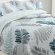 thumbnail image 3 of Cubrecama Quilt Sherpa 2pl Verde Gris Y Azul Petróleo Estampado Botánico De Hojas Tropicales, 3 of 3