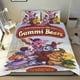 thumbnail image 1 of Aventuras de los Osos Gummi Conjunto de sábanas temático, trío de piezas, cómodo y amigable con la piel, diseño único, regalo de decoración para el hogar para familiares, amigos y fans,135cm *200cm, 1 of 6