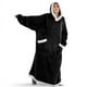 thumbnail image 3 of 1pc Flannel Blanket With Sleeves, Winter Hoodies Sweatshirt, Women Men Pullover Fleece Giant TV Blanket, 3 of 3