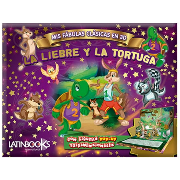 La Liebre y la Tortuga - Mis fábulas clásicas en 3D blanco