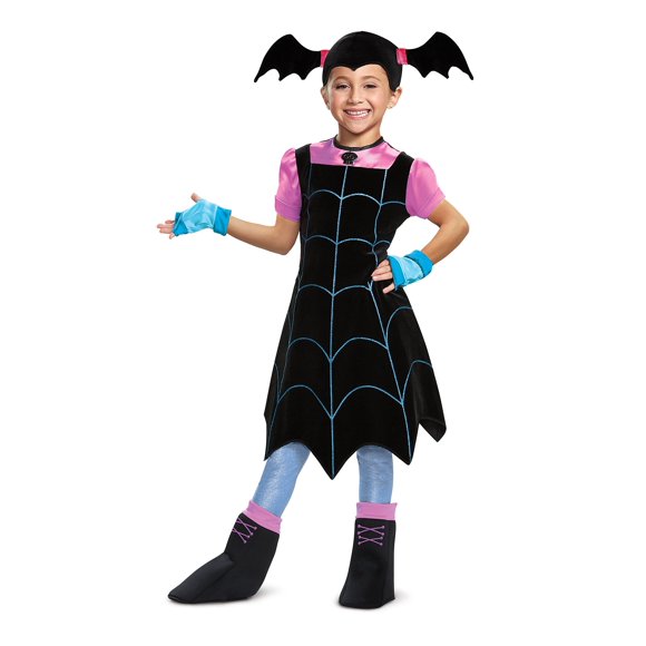 Disfraz Disney Vampirina Deluxe para niñas de 7 a 8 años, color negro