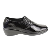 Zapato New Walk Confort Cierre Negro Brillante