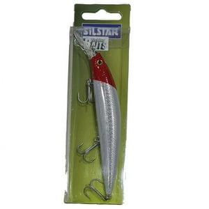 Silstar - Señuelo Blanco Rojo Fibra 11 Cms 39 Grs Sinking
