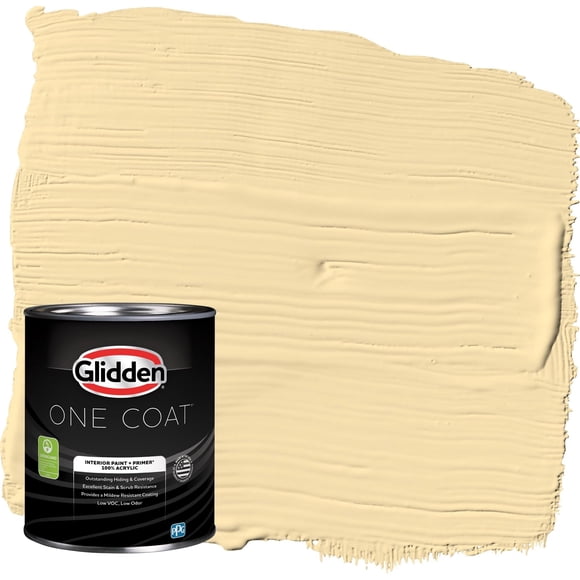 Pintura Glidden Amarillo 946 ml Acabado Mate + Imprimador de una Capa