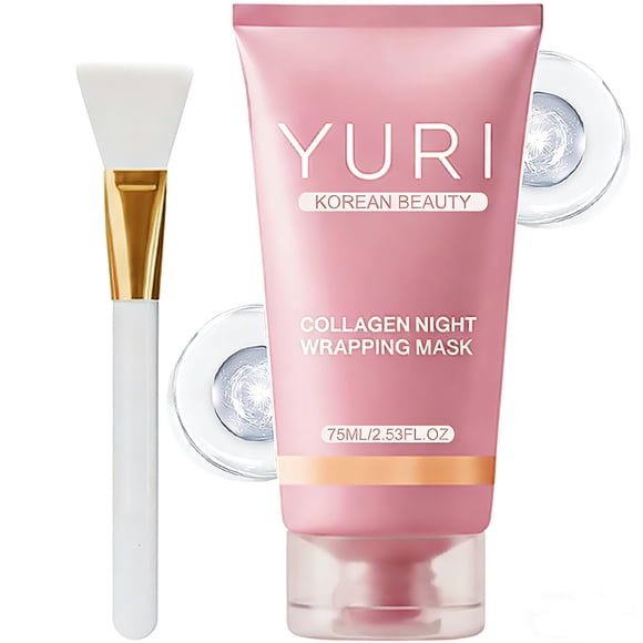 Mascarilla facial de noche Tiglowa YURI con colágeno, hidratante, 75 ml